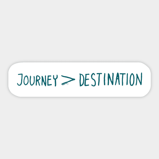 Journey > Destination Sticker by amandadenneyart